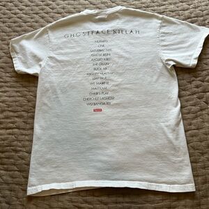 Supreme Ghostface Killah Supreme Clientele Double Sided White T-Shirt Size M
